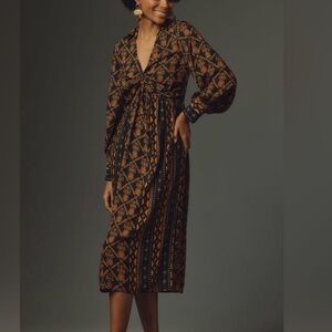 Farm Rio Long Sleeve Printed Dress Size Small